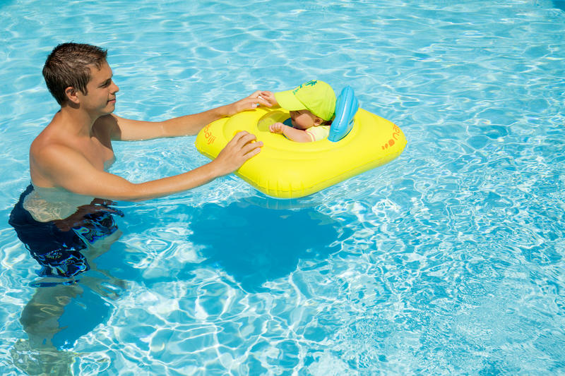 Inflatable baby seat buoy for swimming  pool  with porthole 
