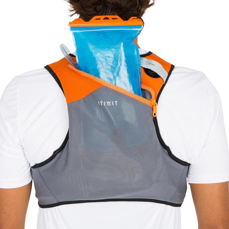 Auftriebsweste SUP/Kajak 50N - Wairo Hydratation orange