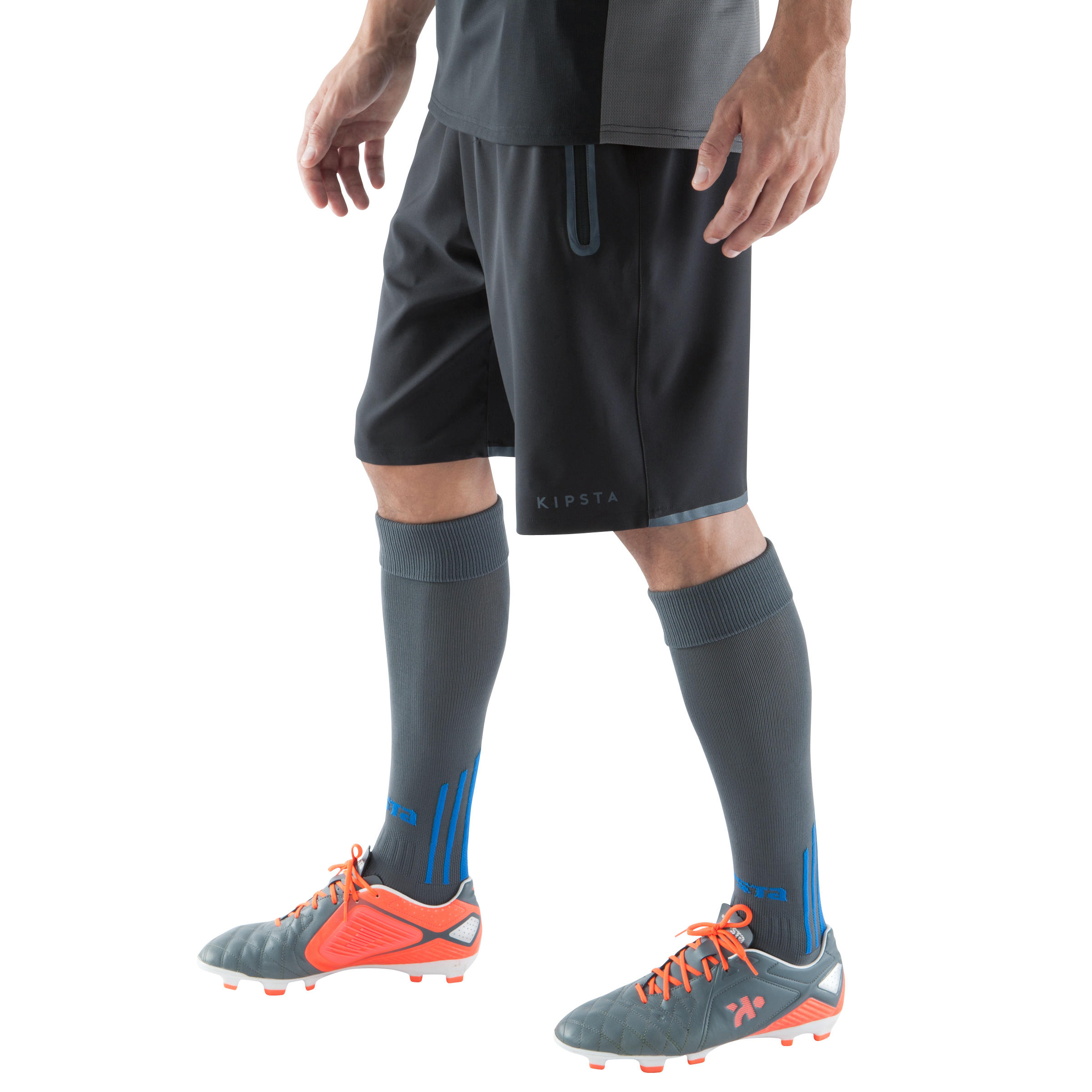 Adult Football Shorts with Zip Pockets Viralto Zip - Black 5/9