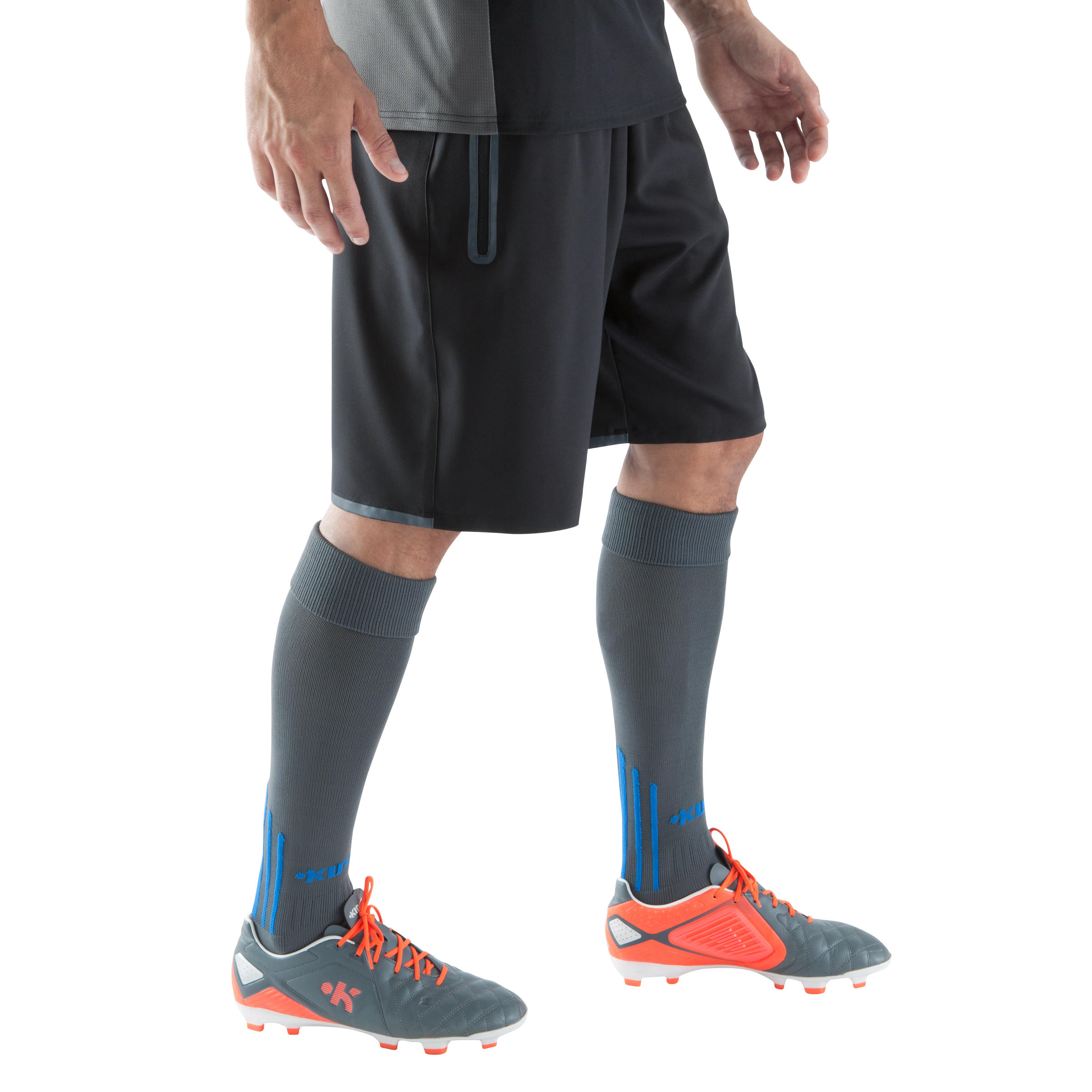 Adult Football Shorts with Zip Pockets Viralto Zip - Black 3/9