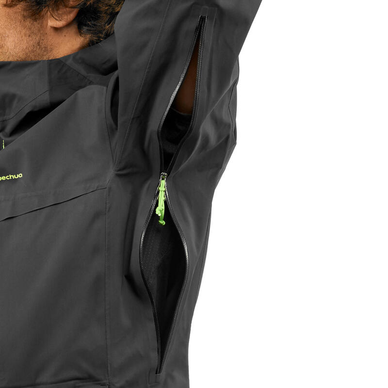 Wanderjacke Herren wasserdicht leicht - MH900 schwarz