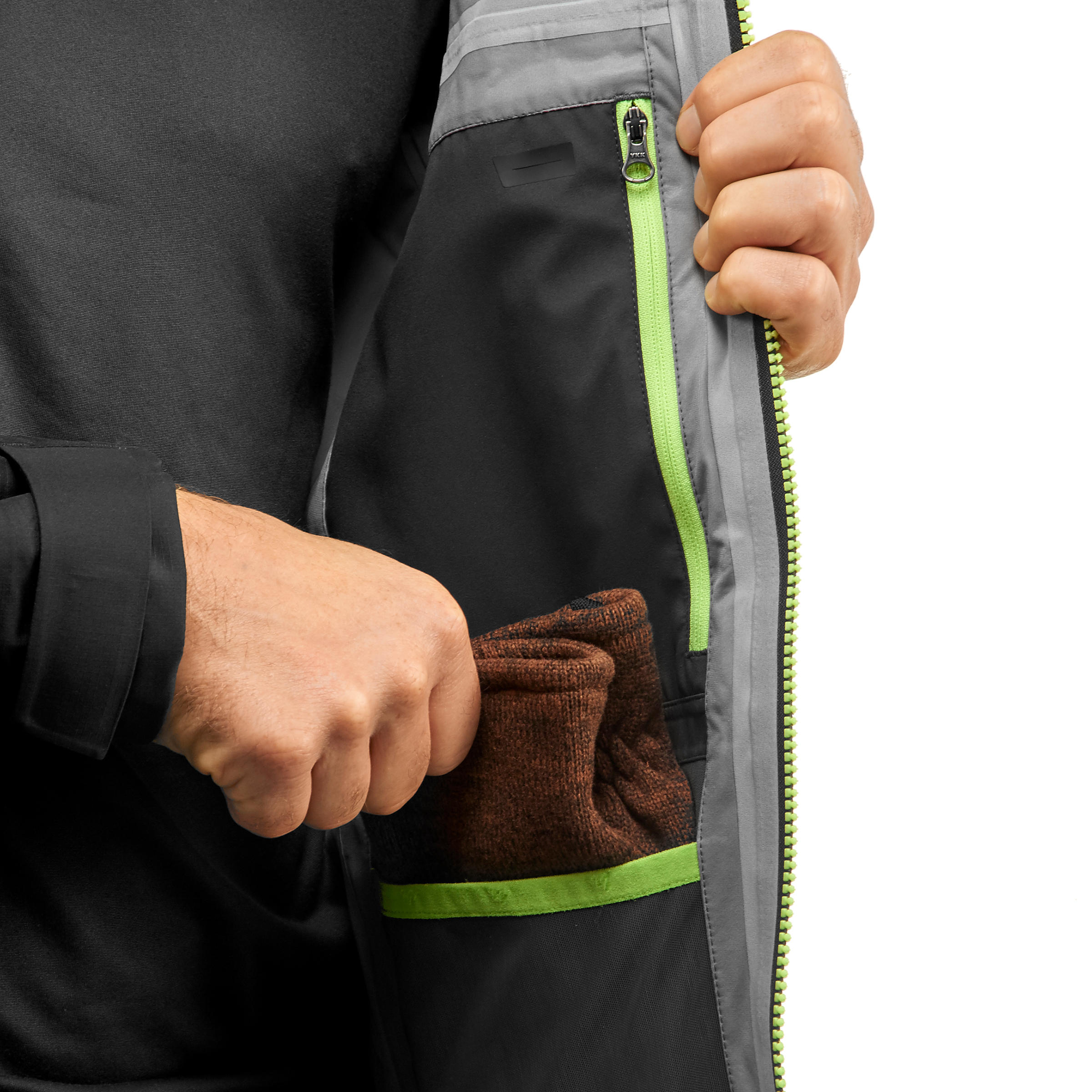 Men’s Hiking Waterproof Jacket - MH 900 Black - QUECHUA
