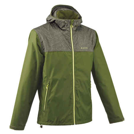 NH100 Men’s Waterproof Nature Hiking Jacket - Leaf Green