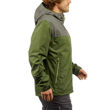 NH100 Men’s Waterproof Nature Hiking Jacket - Leaf Green