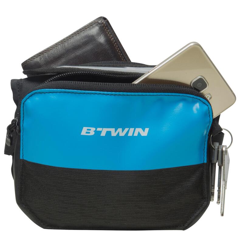 Bolsa cuadro bicicleta 2L doble Btwin 520 azul