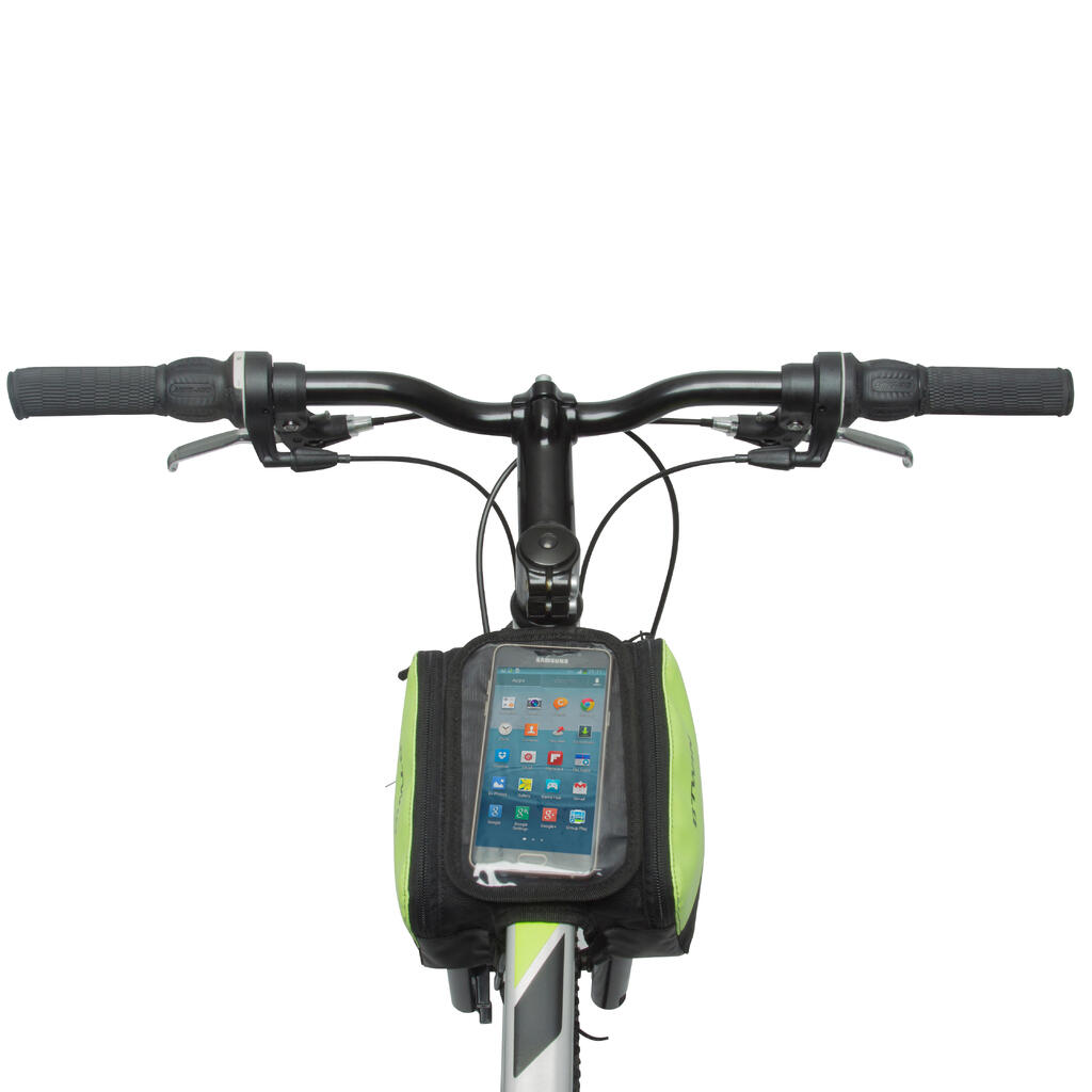 Doppel-Fahrrad-Rahmentasche 520 2 Liter gelb