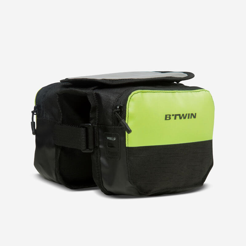 Bolsa cuadro bicicleta 2L doble Btwin 520 amarillo