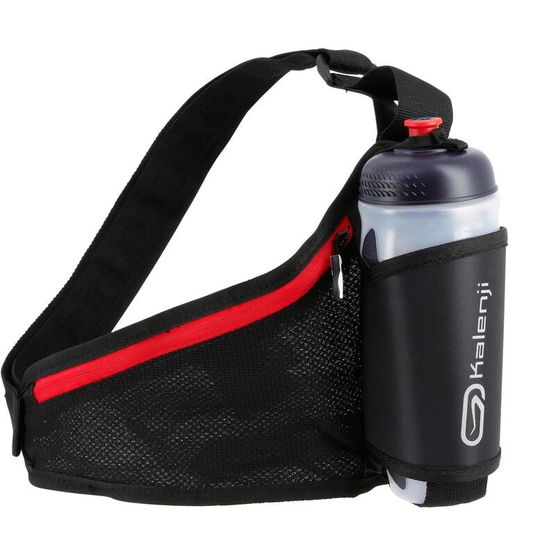 CEINTURE RUNNING 1 BIDON 500 ML NOIR ROUGE