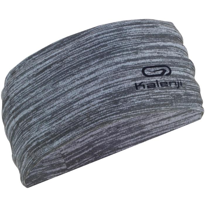 KALENJI MULTIPURPOSE RUNNING HEADBAND CARBON GREY/BLACK PRINT - Decathlon