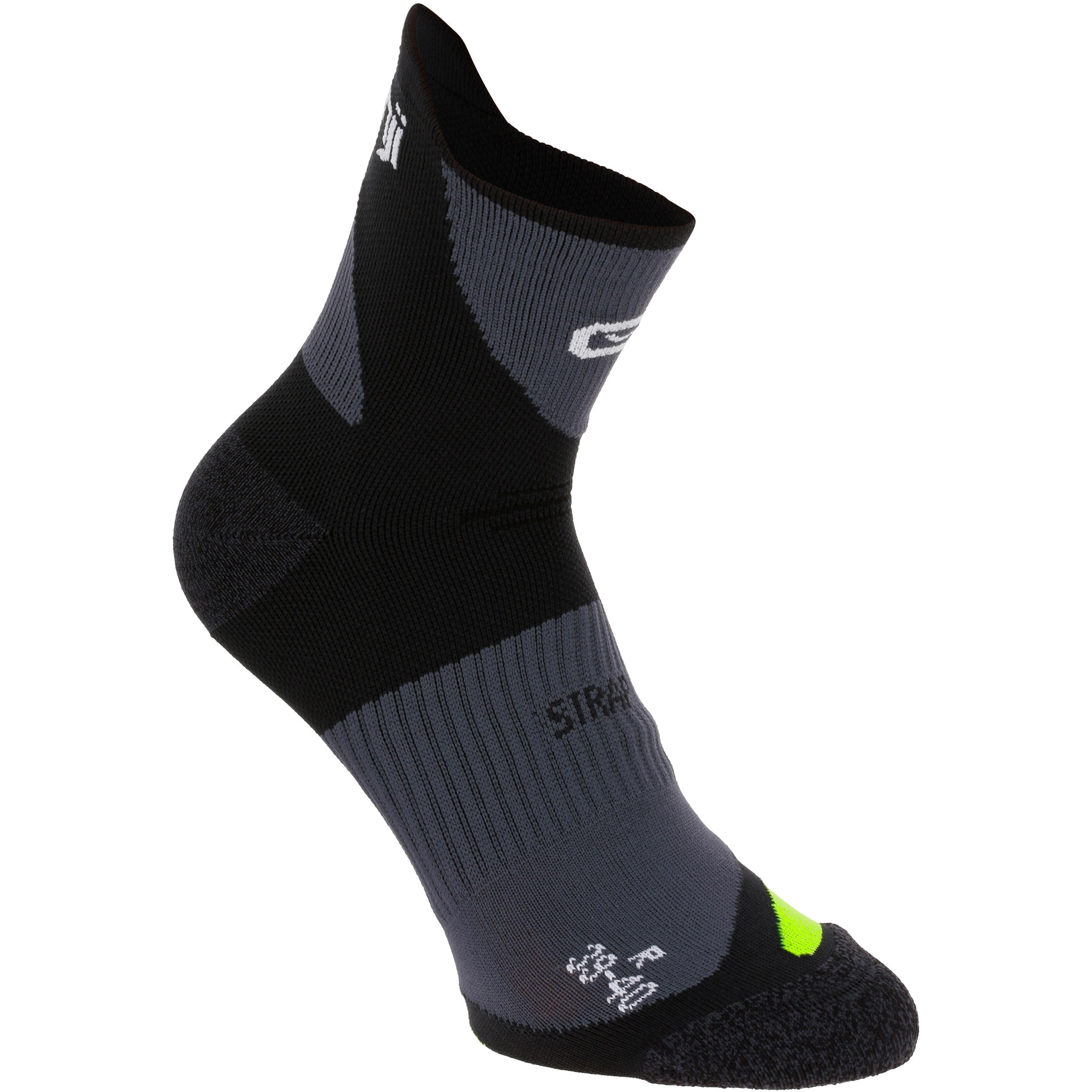 KIPRUN RUNNING THICK STRAP SOCKS - BLACK