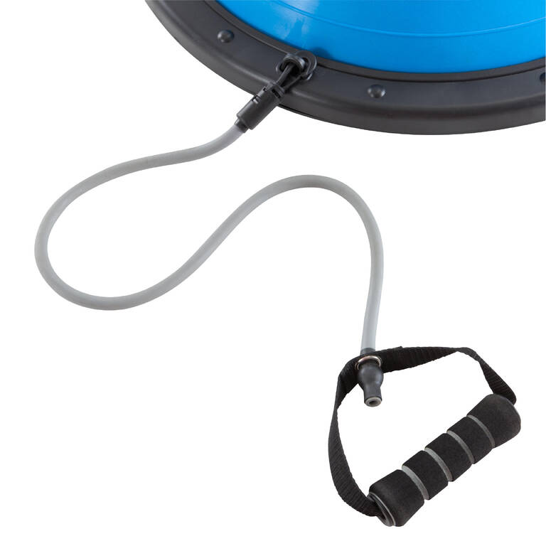 Balance Station Fitness Reversible + Resistance Band - Biru