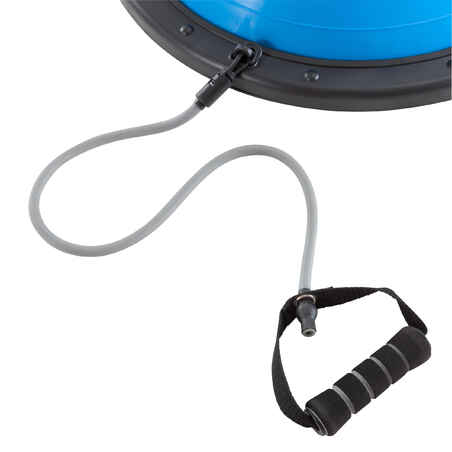 Sportinė pusiausvyros pagalvėlė + pasipriešinimo juosta, mėlyna