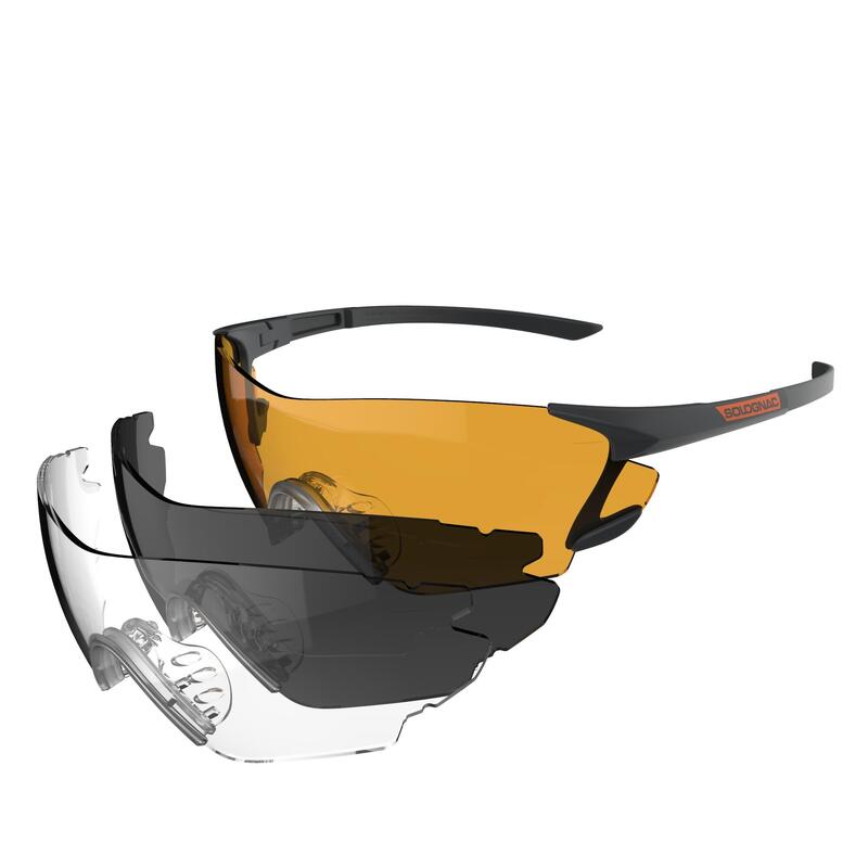 CLAY PIGEON SHOOTING SAFETY GLASSES KIT 100 PK3, 3 INTERCHANGEABLE SCREENS