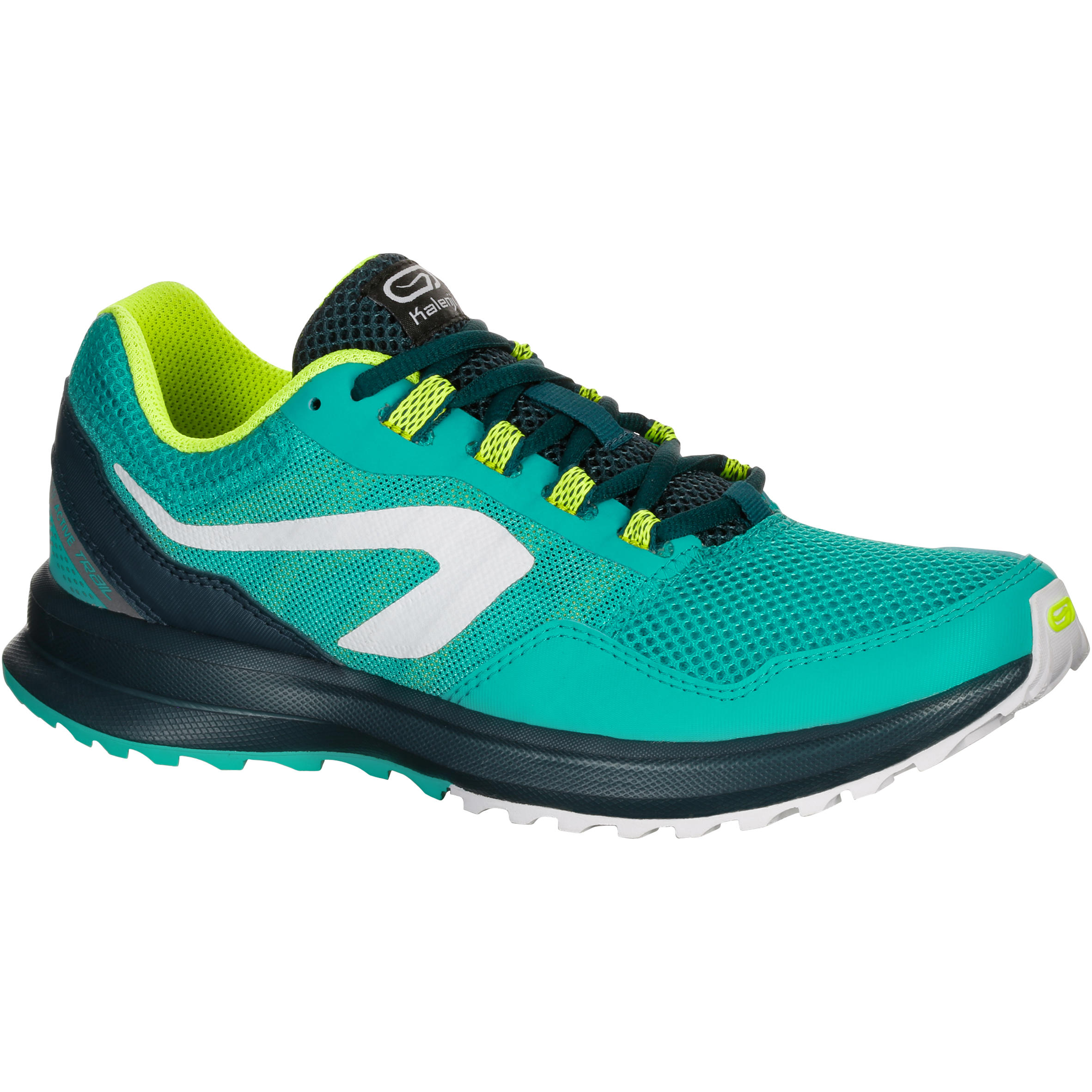 KALENJI Run Active Grip Women's Running Shoes - Green / Yellow