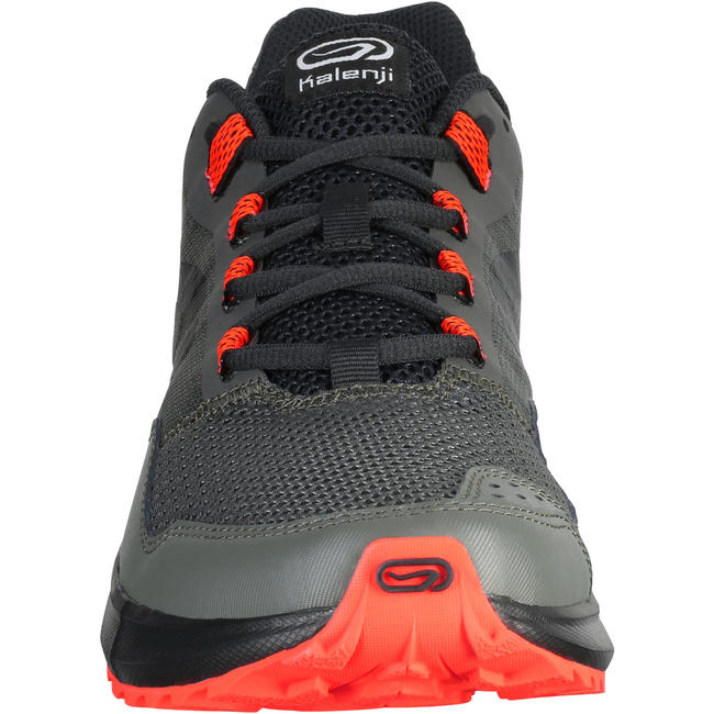 RUN ACTIVE MEN’S GRIP RUNNING SHOE KHAKI/RED