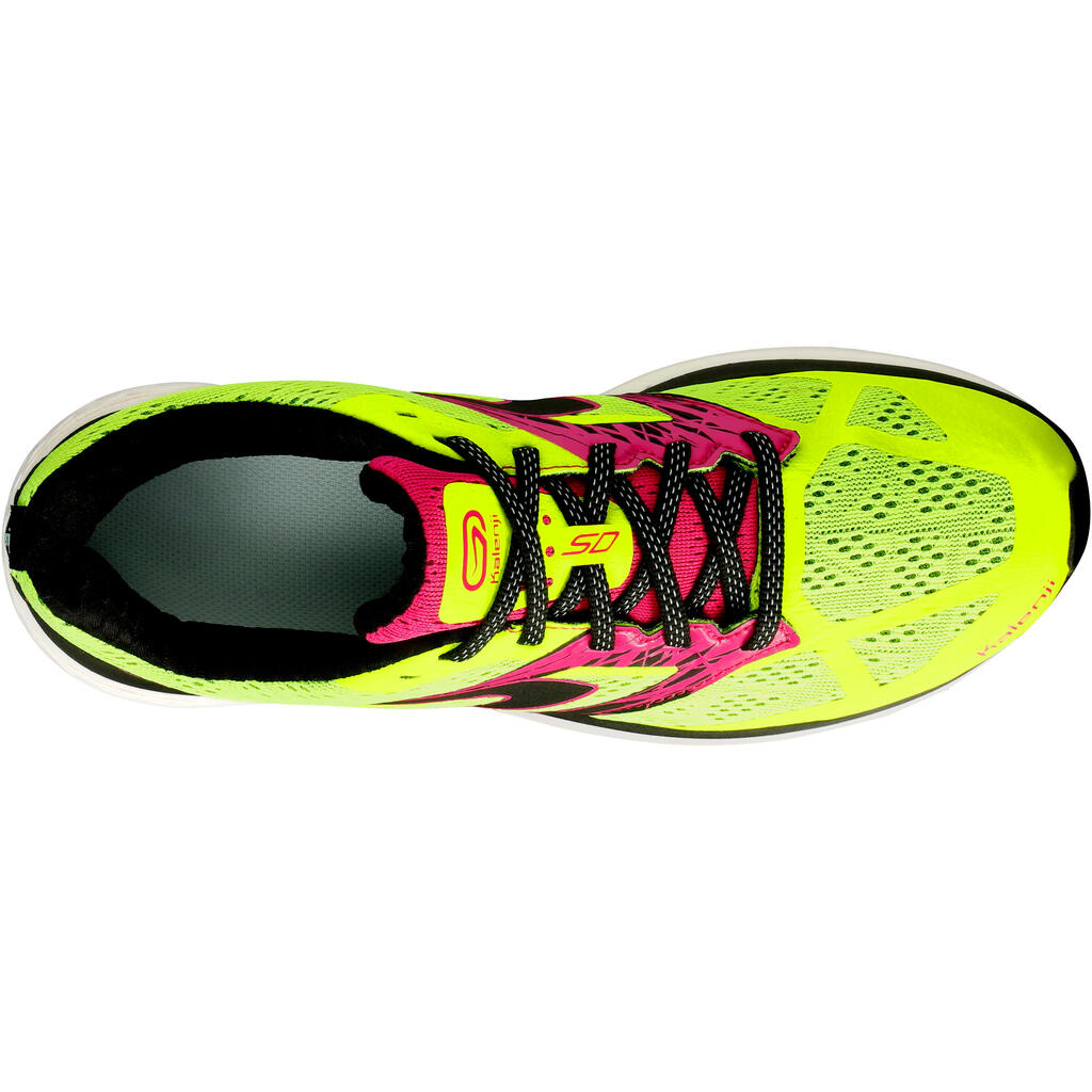 Laufschuhe Kiprun SD Damen Neutral/Pronation/Supination gelb/rosa 