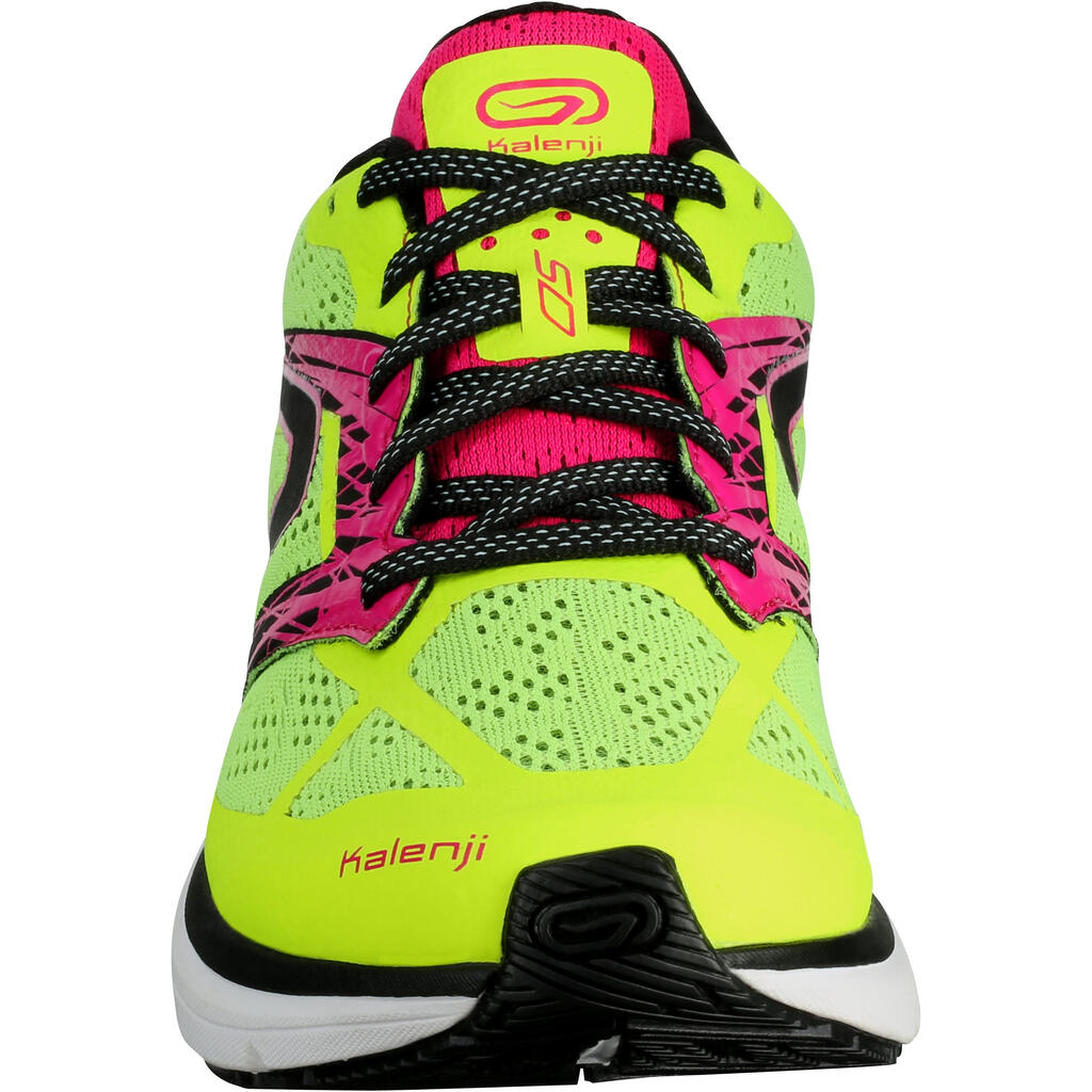 Laufschuhe Kiprun SD Damen Neutral/Pronation/Supination gelb/rosa 