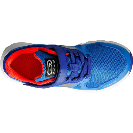 CHAUSSURE RUNNING ENFANT EKIDEN ACTIVE SCRATCH BLEU ROUGE - Decathlon