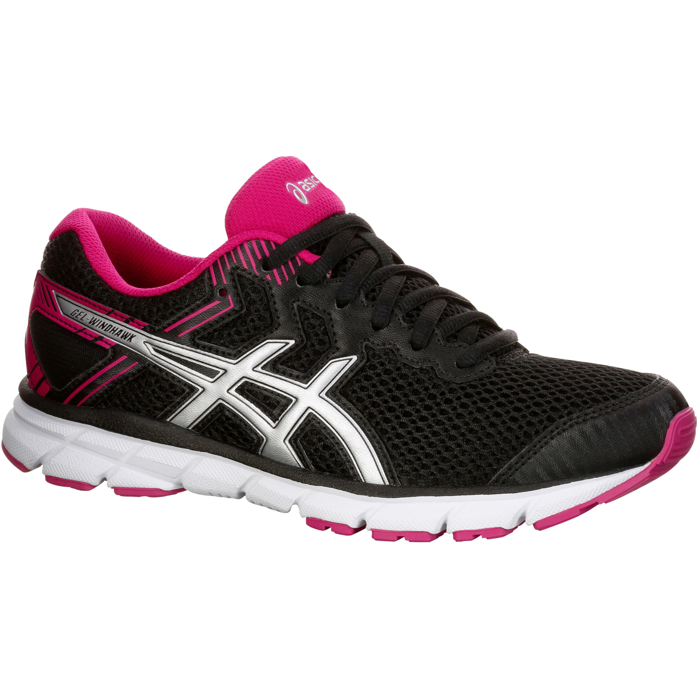 basket asics femme noir et rose