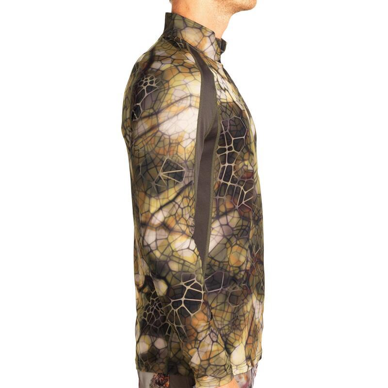 Langarmshirt FURTIV 500 atmungsaktiv, leise camouflage