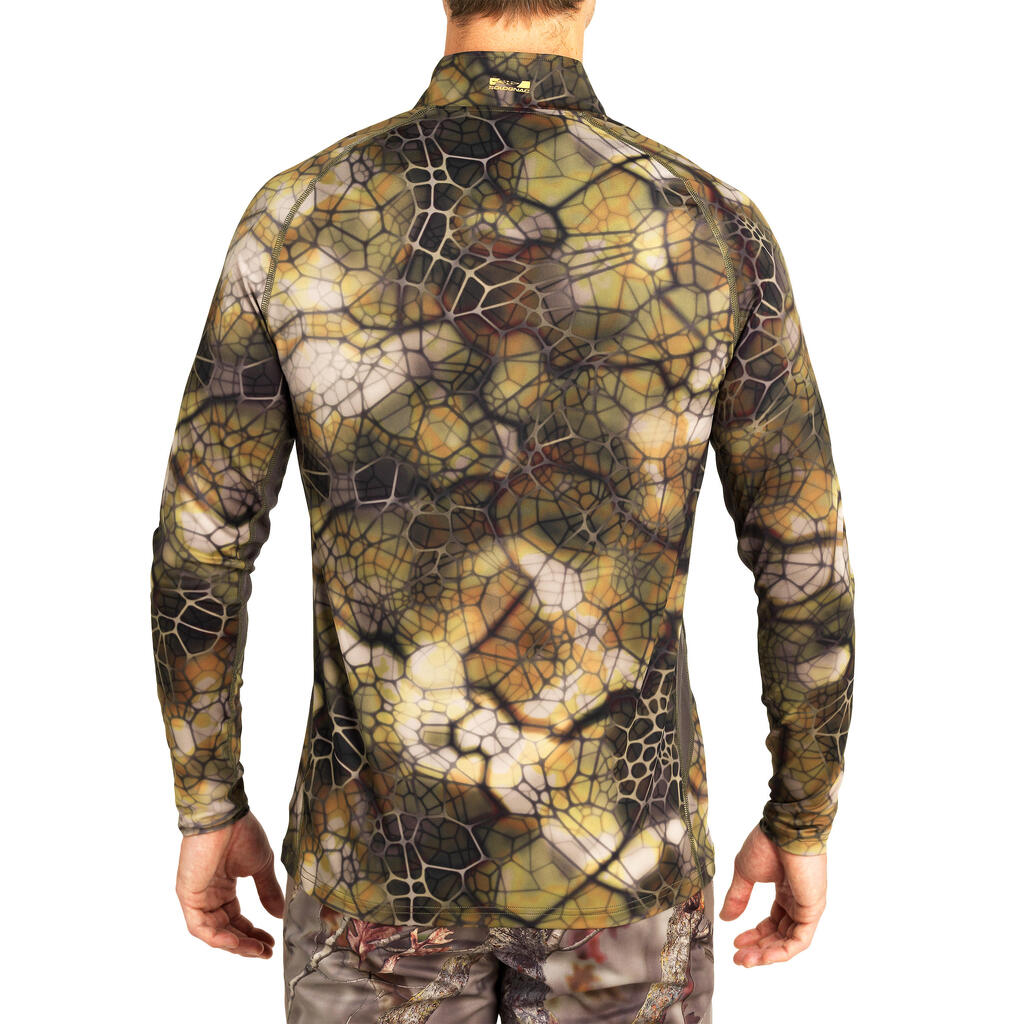 Langarmshirt FURTIV 500 atmungsaktiv, leise camouflage