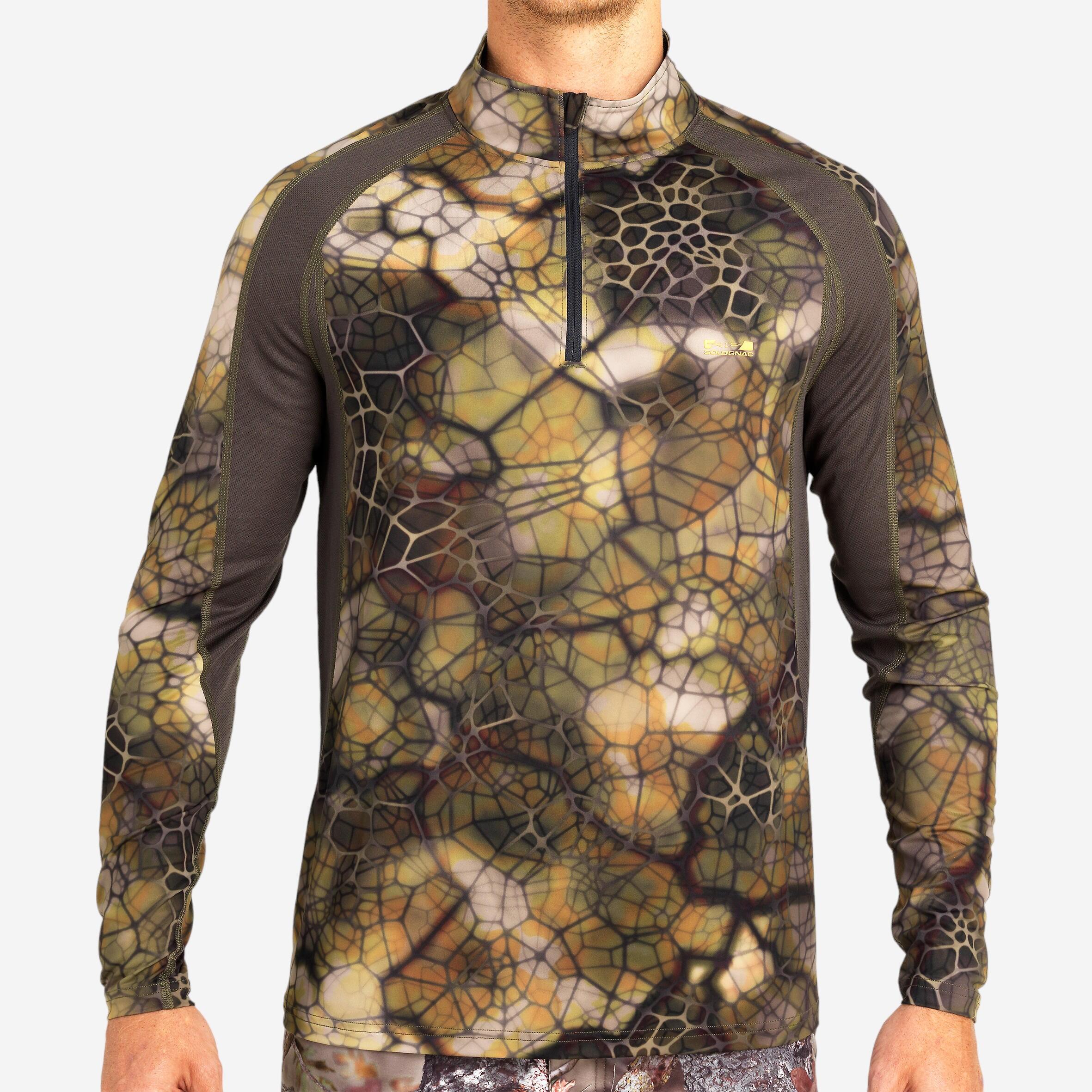 Maglia silenziosa traspirante caccia 500 FOREST mimetica SOLOGNAC |  DECATHLON