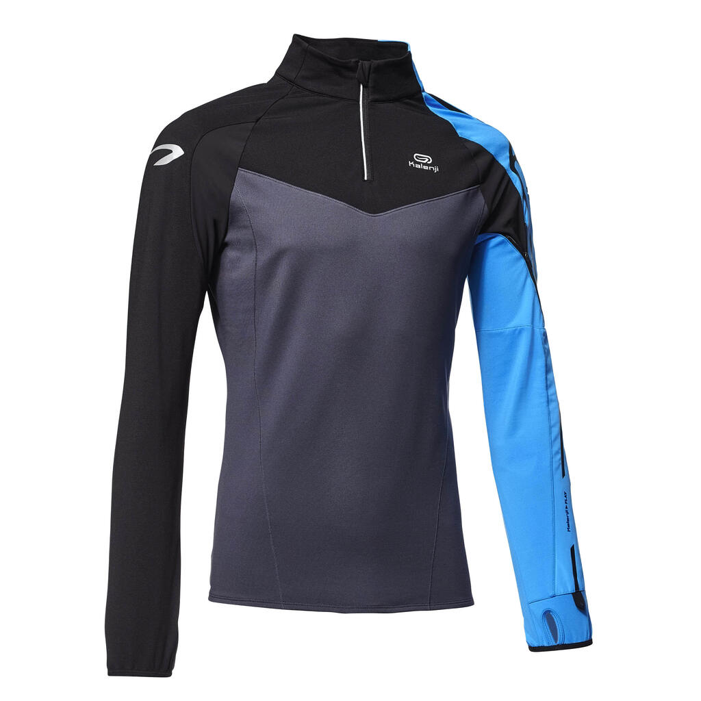 Eliokplay men's windproof running jersey - grey blue