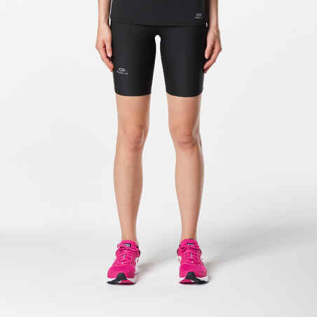 RUN DRY WOMEN'S TIGHT SHORTS - BLACK