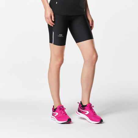 RUN DRY WOMEN'S TIGHT SHORTS - BLACK