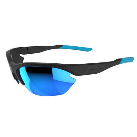 Gafas de sol ciclismo y running adulto PORTEL negro y azul categoría 3 