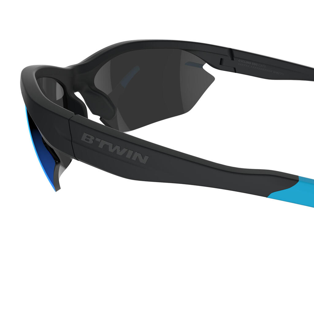 Sonnenbrille Sportbrille Cycling 500 Kat. 3 schwarz/blau