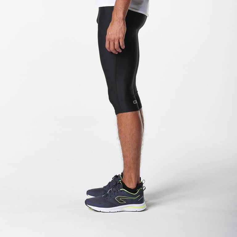 Men's Running Breathable ¾-Tights Dry - black