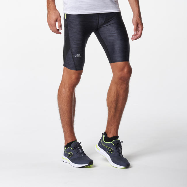 Run Dry + Men's Running Tight Shorts - Grey Abysses