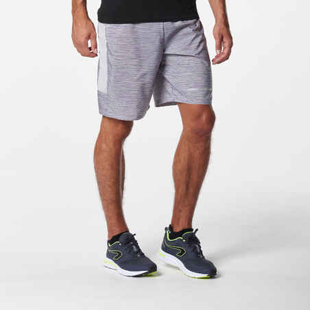 RUN DRY+ MEN'S SHORTS - MOTTLED GREY