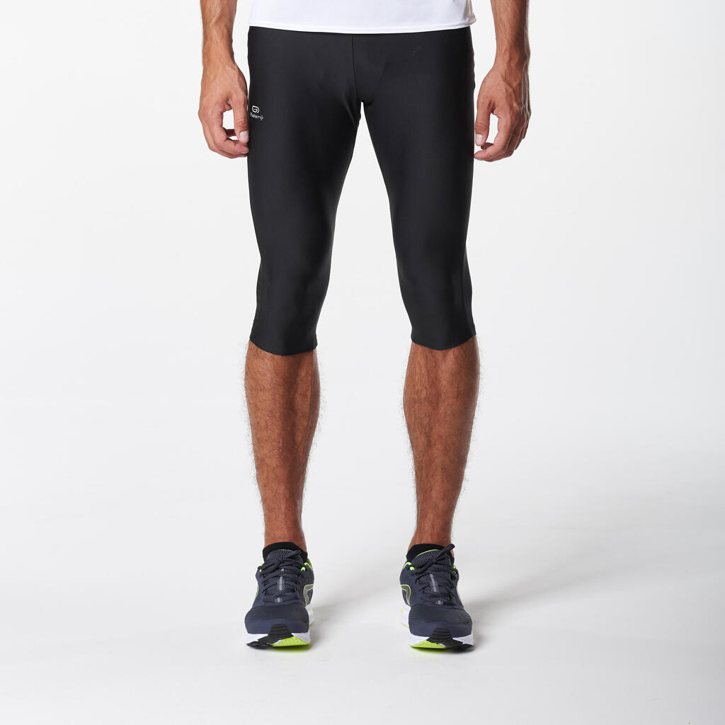 Men's Running Breathable ¾-Tights Dry - black