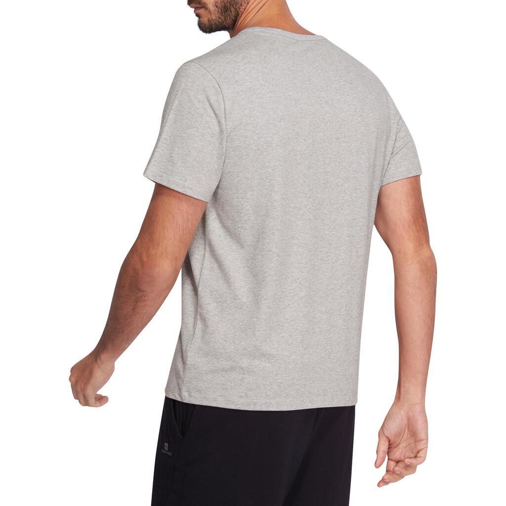 T-Shirt regular imprimé Gym & Pilates homme gris clair