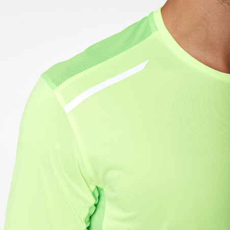 RUN DRY+ MEN'S RUNNING T-SHIRT YELLOW