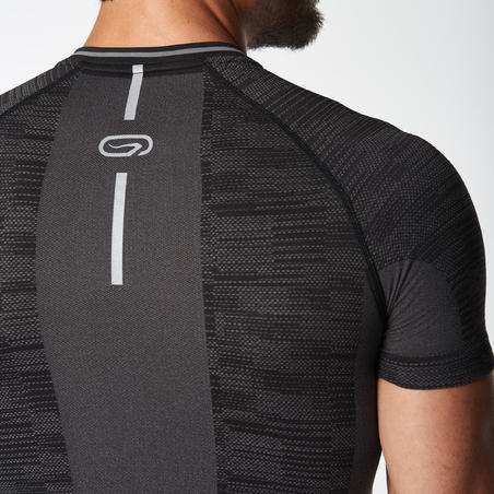 Чоловіча футболка для бігу Skincare Kiprun - Чорна