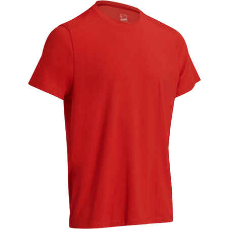 500 Short-Sleeved Regular Gym & Pilates T-Shirt - Red