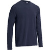 120 Long-Sleeved Pilates & Gentle Gym T-Shirt - Navy Blue