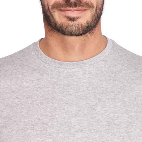 100 Long-Sleeved Gym & Pilates T-Shirt - Grey