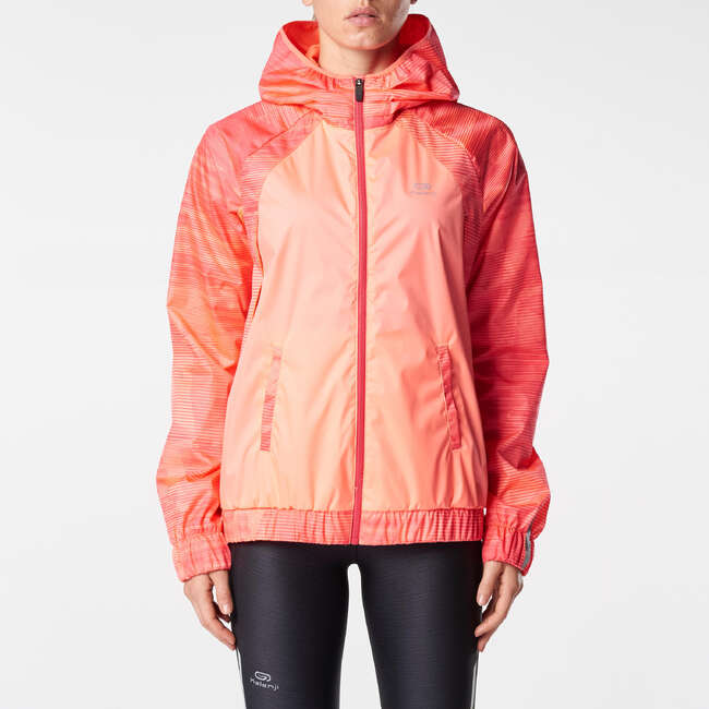 KALENJI Run Rain Women's Running Rain Jacket Coral