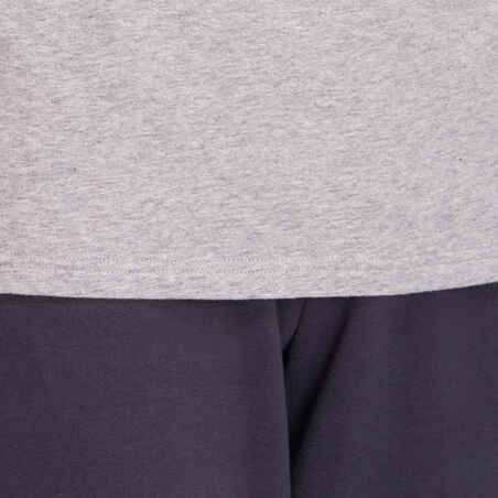 100 Long-Sleeved Gym & Pilates T-Shirt - Grey