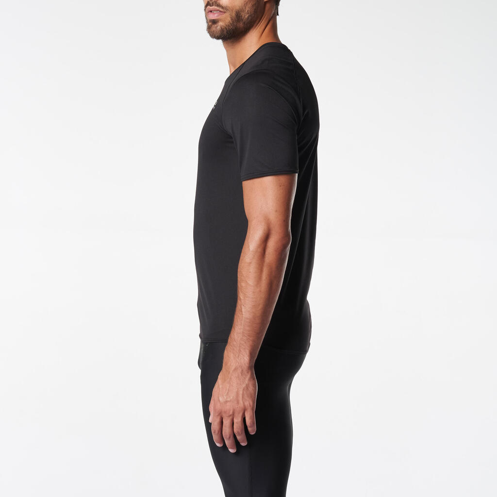 RUN DRY MEN'S RUNNING T-SHIRT BLACK