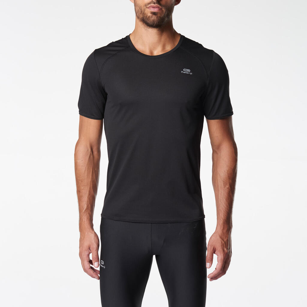 RUN DRY MEN'S RUNNING T-SHIRT BLACK