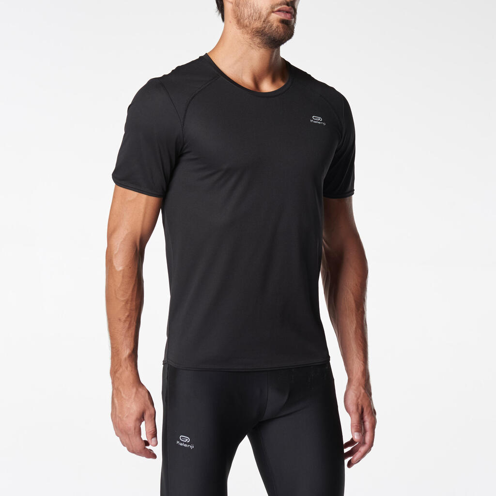 RUN DRY MEN'S RUNNING T-SHIRT BLACK