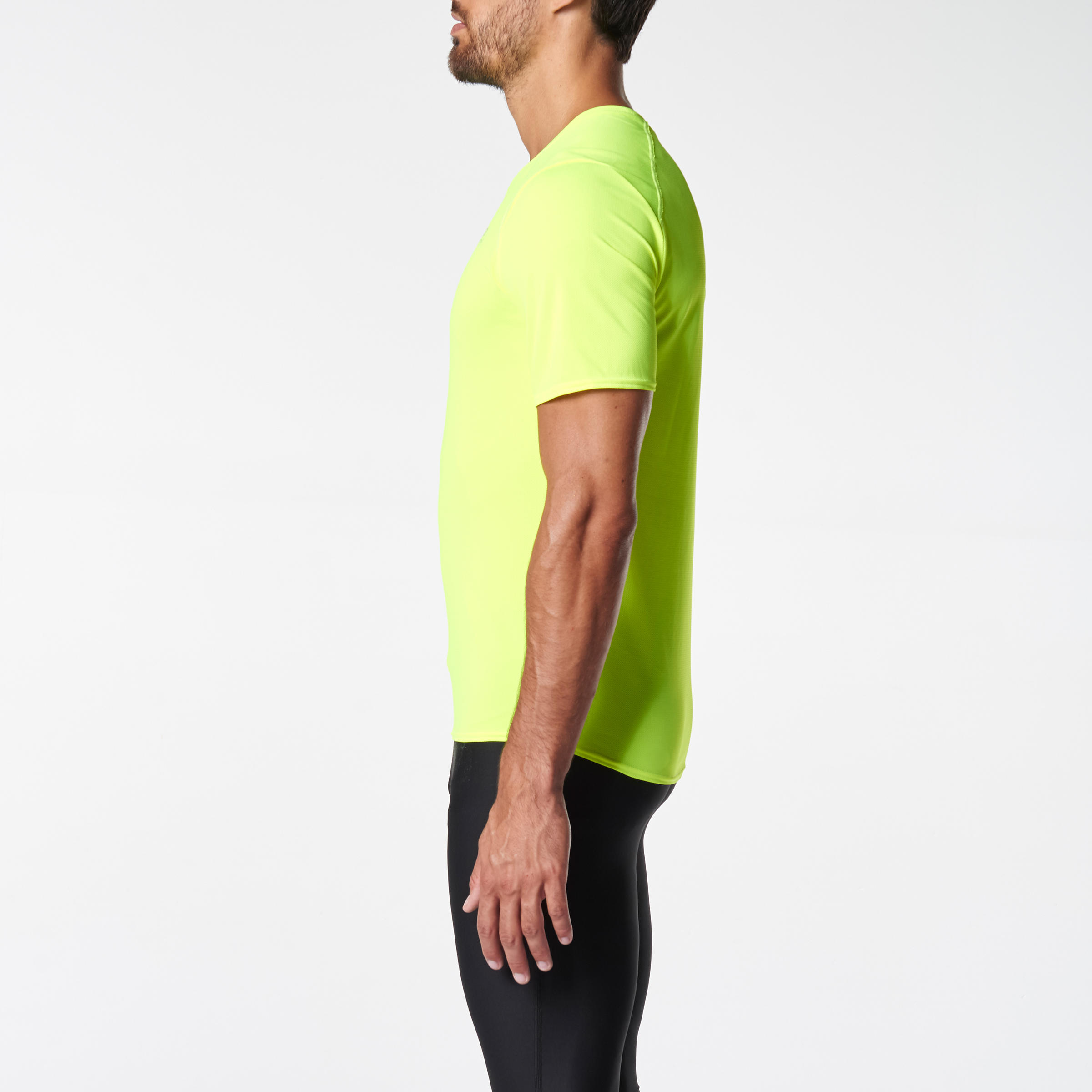 RUN DRY MEN'S RUNNING T-SHIRT YELLOW 4/12