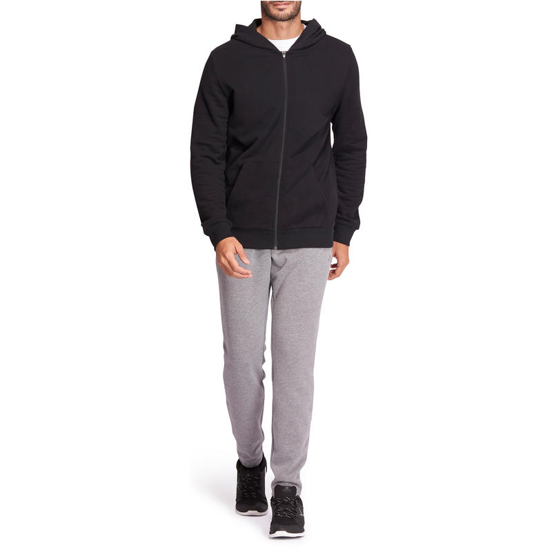 Kapusonlu Jimnastik Pilates Esofman Ustu Erkek Siyah Domyos By Decathlon