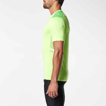 RUN DRY+ MEN'S RUNNING T-SHIRT YELLOW