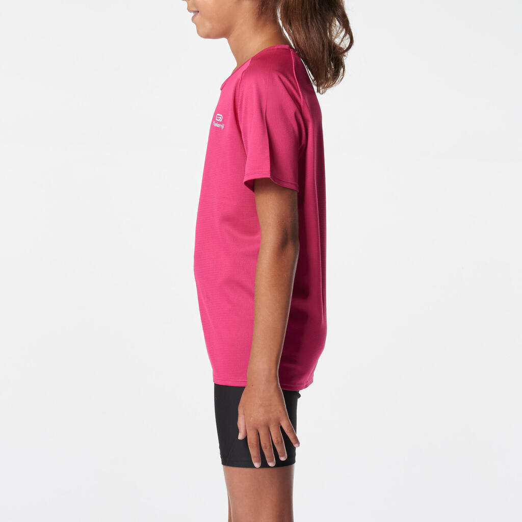 Laufshirt kurzarm Run Dry Kinder pink